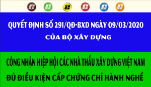 Quyết định số 291 công nhận VACC đủ điều kiện cấp Chứng chỉ hành nghề